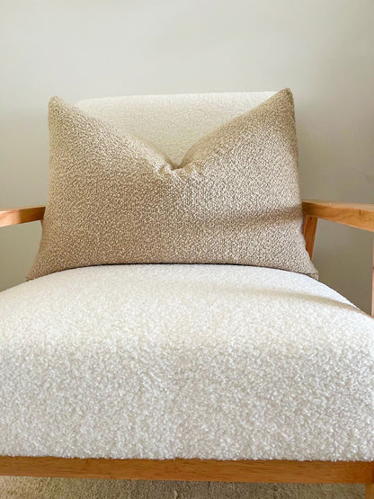 Boucle Lumbar Cushion Cover - Camel