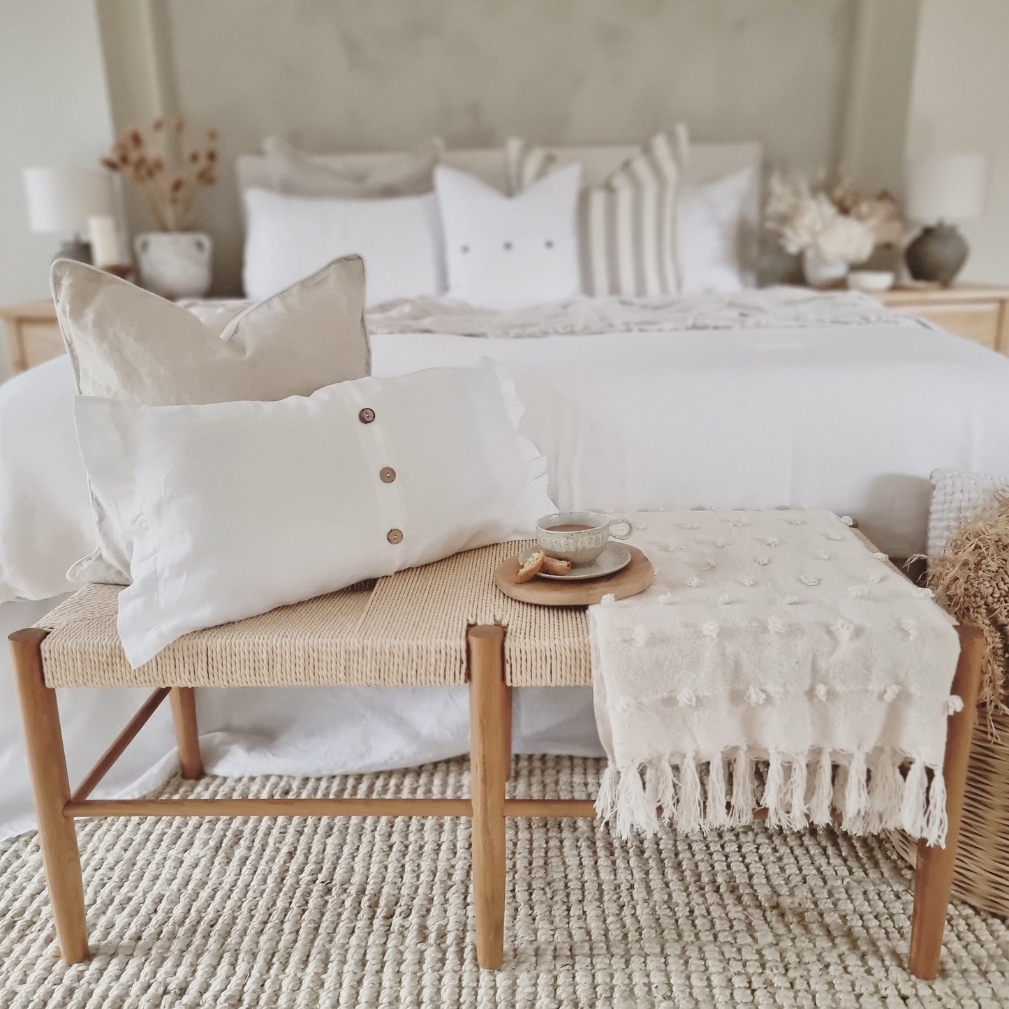 Natural linen outlet cushion covers