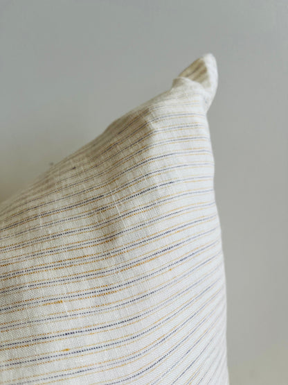 Pure French Linen Cushion Cover - Vintage Stripe