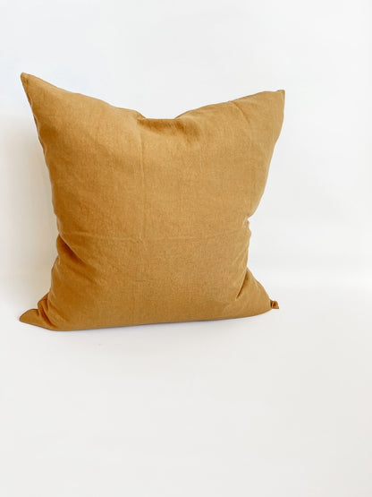 Pure Linen Cushion Cover - Mustard