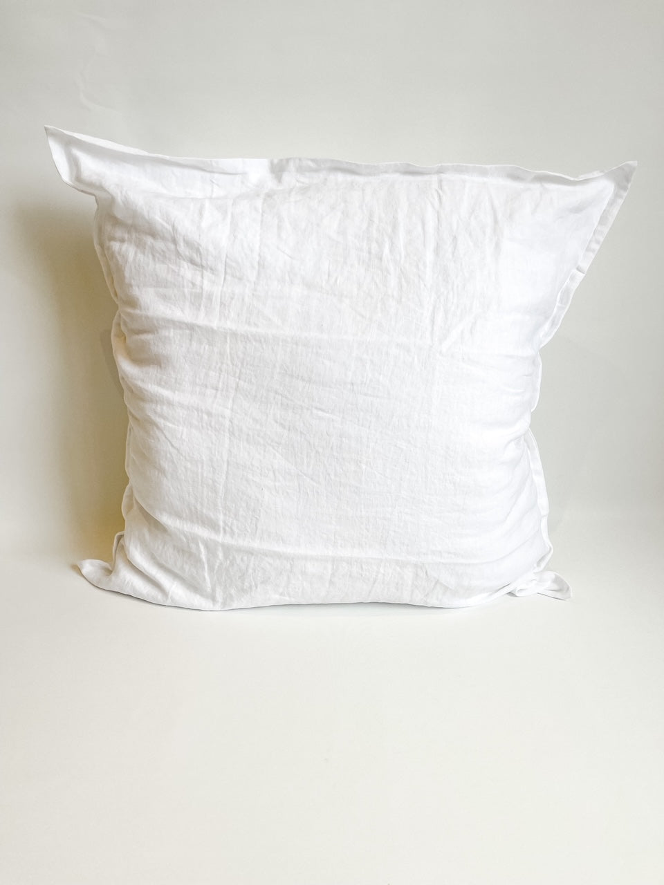 Pure French Linen Euro Cushion Cover - White - 2 for $70