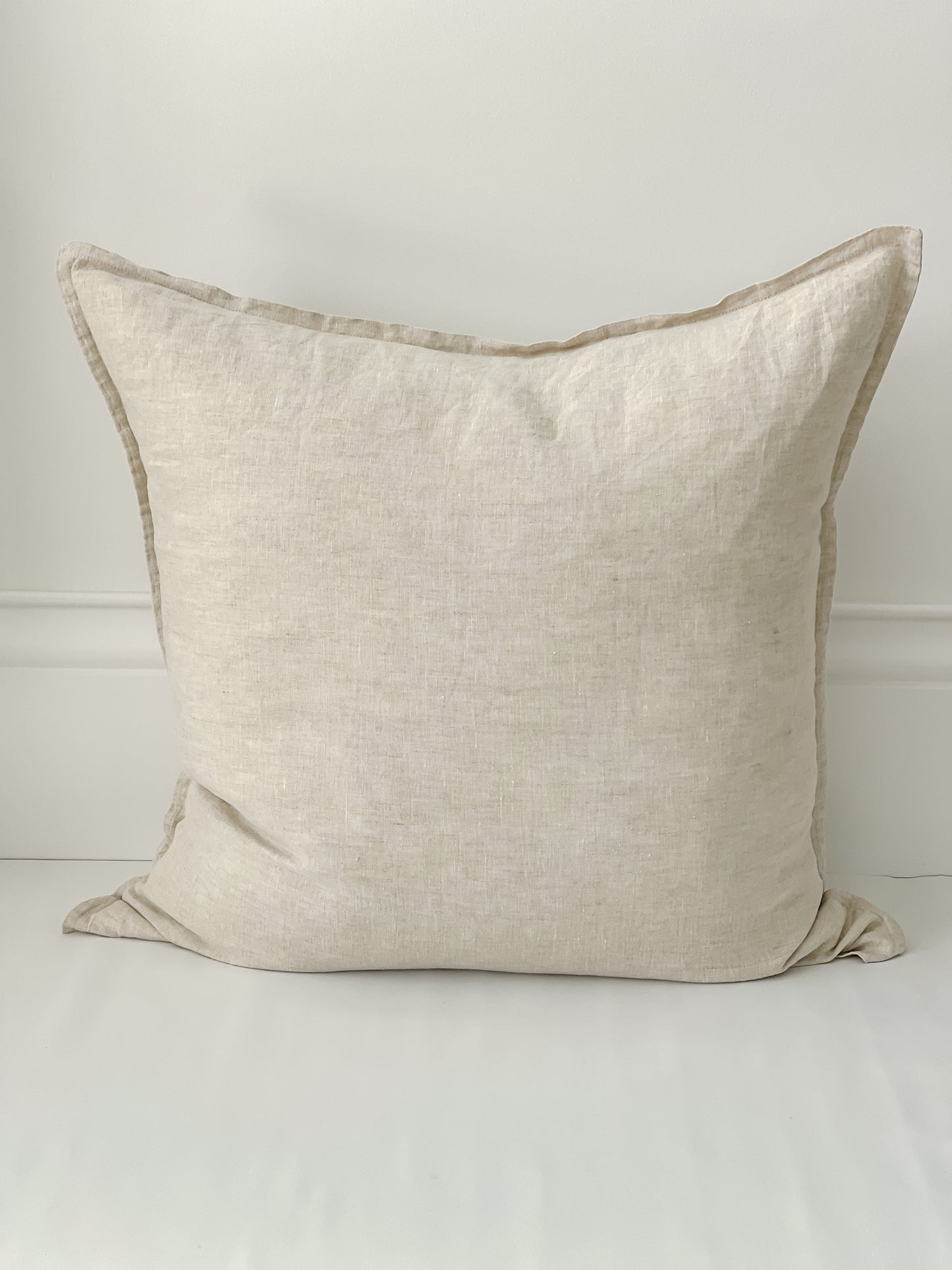 Pure French Linen Euro Cushion Cover - Natural - 2 for $70
