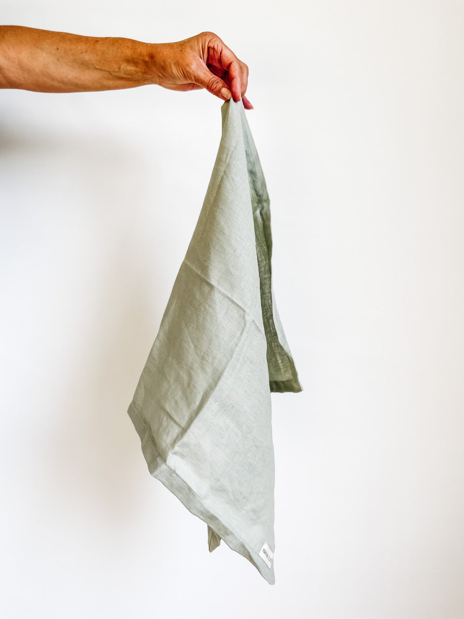 Haomy - Treviso Washed Linen Tea Towel - Celadon