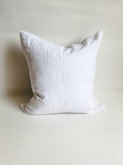 Pure Linen Cushion Cover - White - CLEARANCE 30% OFF